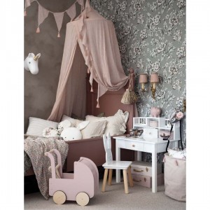 Wooden doll stroller